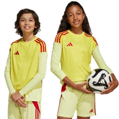 Koszulka bramkarska dla dzieci adidas Tiro 25 Competition Long Sleeve Jersey żółto-czerwona KJN2020