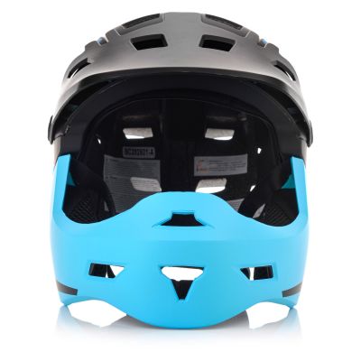 2. Kask rowerowy full-face Meteor Hydra M 55-58 cm czarny/niebieski