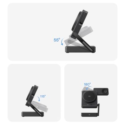 15. Ładowarka bezprzewodowa Baseus PicoGo AF21 3w1 Qi2.2 35W z kablem USB-C 1m - czarna