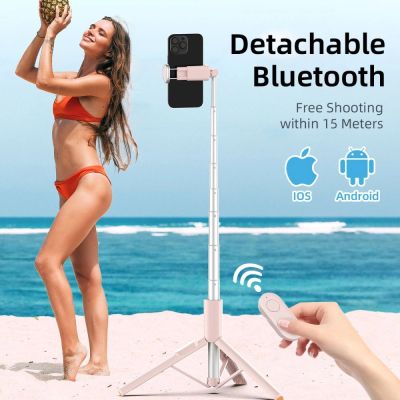10. Selfie Stick Tech-Protect L09S z tripodem - różowy