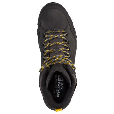 6. Buty trekkingowe męskie Jack Wolfskin REBELLION TEXAPORE MID M phantom / burly yellow XT (4051171_6357)