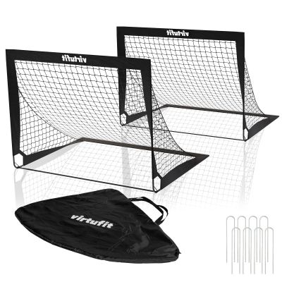 25. VIRTUFIT ZESTAW SKŁADANYCH BRAMEK DO PIŁKI NOŻNEJ - BRAMKI DO PIŁKI NOŻNEJ - 120 X 90 CM