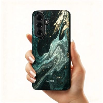 3. Etui Tech-Protect Lamano MagSafe na Samsung Galaxy A57 5G - czarno-zielone