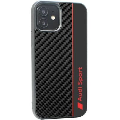 3. Etui Audi Carbon Fiber Stripe na iPhone 11 / Xr - czarne