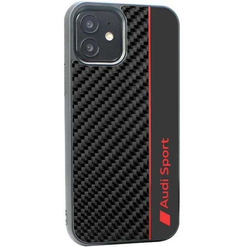 3. Etui Audi Carbon Fiber Stripe na iPhone 11 / Xr - czarne