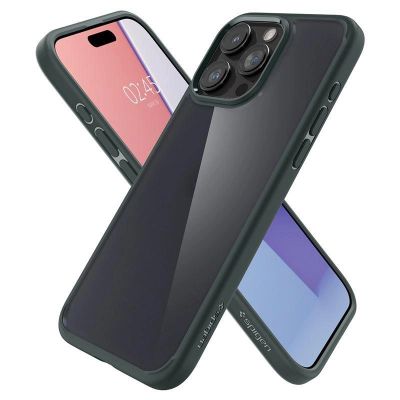 12. Etui Spigen Ultra Hybrid na iPhone 15 Pro Max - ciemnozielone