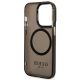 7. Etui Guess Gold Outline Translucent MagSafe na iPhone 14 Pro Max - czarne