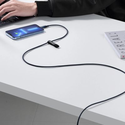 9. Kabel Baseus CATS000003 Lightning - USB-C 20W 480Mb/s 1m - niebieski