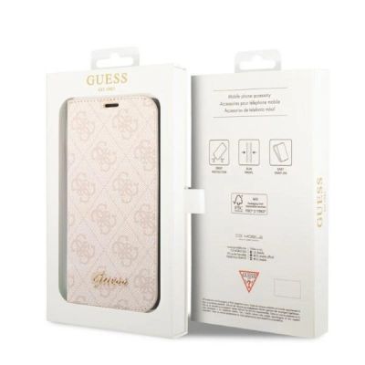 7. Guess GUBKP14XHG4SHP iPhone 14 Pro Max 6,7" różowy/pink book 4G Vintage Gold Logo