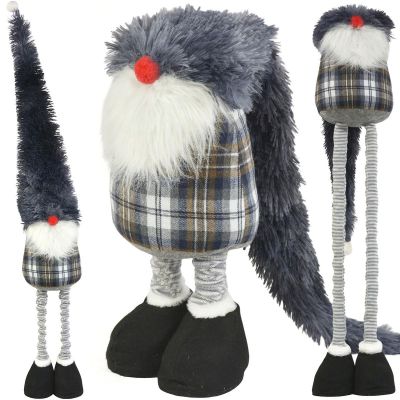 7. SKRZAT GNOM DEKORACYJNY NA TELESKOPACH 38-88CM SZARY