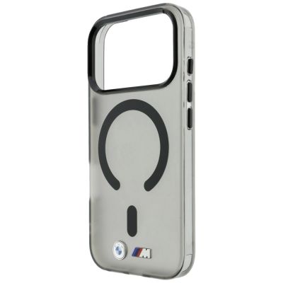 6. Etui BMW M IML Frosted Metal Logo & Trims MagSafe na iPhone 18 Pro Max / 17 Pro Max - czarne