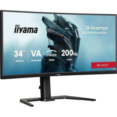 2. iiyama G-MASTER GCB3484WQSU-B2 34IN PRO-GAMING 0.4MS VA LCD 3440X144 monitor komputerowy 86,4 cm (34") 3440 x 1440 px UltraWide Quad HD Czarny