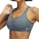 9. Stanik sportowy damski adidas Coreessentials Medium-Support szary HD7686