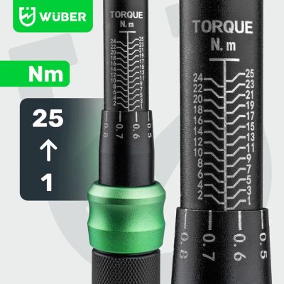 10. Klucz dynamometryczny 1/4" 1-25 Nm WUBER