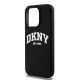 6. Etui DKNY Liquid Silicone White Printed Logo MagSafe na iPhone 15 Pro - czarne