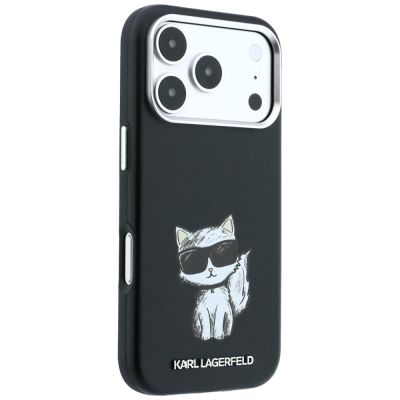 5. Etui Karl Lagerfeld Smooth Choupette Sketch MagSafe do iPhone 18 Pro / 17 Pro / 18 Pro  - czarne