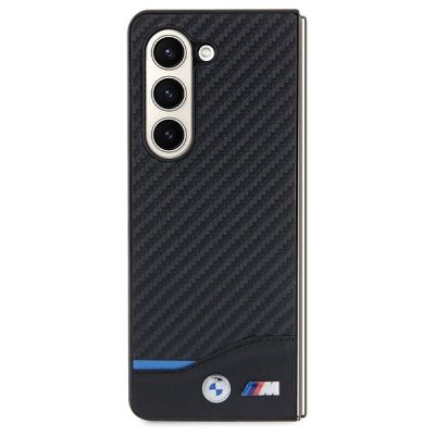 2. Etui BMW Leather Carbon na Samsung Galaxy Z Fold 5 - czarne
