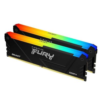 9. Kingston Technology FURY Beast 64GB 3200MT/s DDR4 CL16 DIMM (Zestaw 2) RGB
