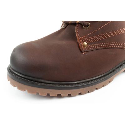 6. Wrangler Arch buty męskie sztyblety trzewiki eleganckie skórzane ciemny brąz