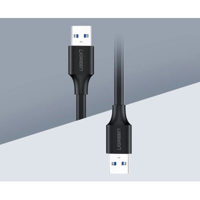 3. Ugreen kabel przewód USB 2.0 (męski) - USB 2.0 (męski) 1 m czarny (US128 10309)