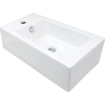 Umywalka ceramiczna nablatowa lewa