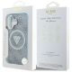 8. Etui Guess IML Metal Glitter 4G Circle Triangle MagSafe na iPhone 16 - niebieskie