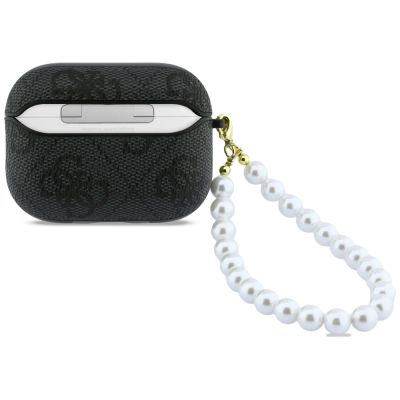 2. Etui Guess 4G Pearl Strap na AirPods Pro 3 - czarne