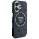 4. Etui Guess IML Metal Glitter 4G Circle Triangle MagSafe na iPhone 16 - czarne
