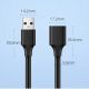 17. Ugreen kabel przewód przedłużacz przejściówka USB 3.0 (żeński) - USB 3.0 (męski) 3 m czarny (US129 30127)