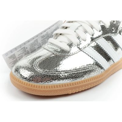6. Adidas buty damskie sportowe Samba OG srebrne sneakersy modne skóra