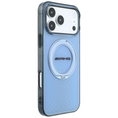 4. Etui Mercedes AMG IML Double Layer Urban Line with Ring Stand MagSafe na iPhone 18 Pro Max / 17 Pro Max - niebieskie