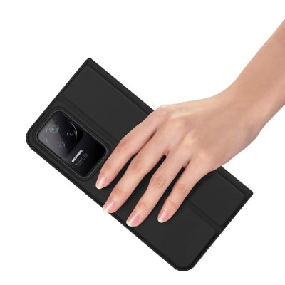 6. Dux Ducis Skin Pro kabura etui pokrowiec z klapką Xiaomi Poco F4 5G czarny