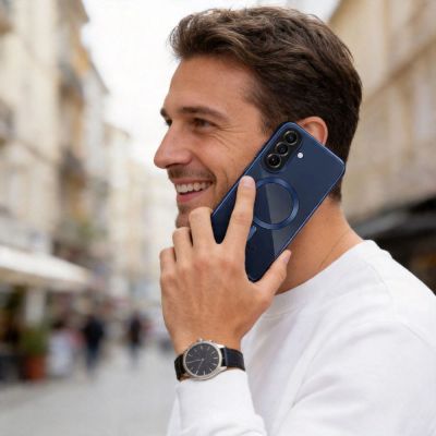 3. Etui Tech-Protect MagFlex MagSafe na Samsung Galaxy A57 5G - przezroczysto-niebieskie