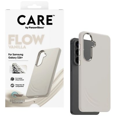 4. Etui CARE by PanzerGlass Flow Vanilla Qi na Samsung Galaxy S26+ - beżowe