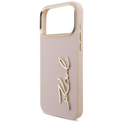 6. Etui Karl Lagerfeld Karl Script Logo na iPhone 17 Pro Max - różowe