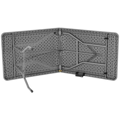 4. STÓŁ CATERINGOWY SKŁADANY W WALIZKĘ 180x70CM MAX.100KG SZARY