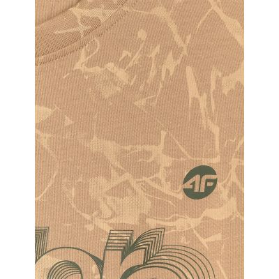 8. T-shirt regular z nadrukiem męski 4F 4FRAW25TTSHM3379-83A