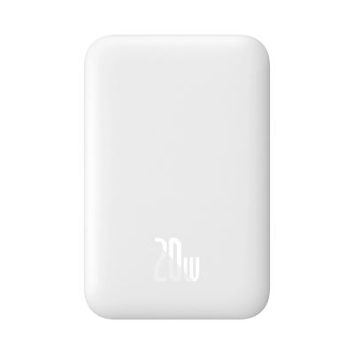 2. Powerbank Baseus Magnetic Mini Air PPCXM06A 6000mAh 20W z kablem Simple Series USB-C - biały