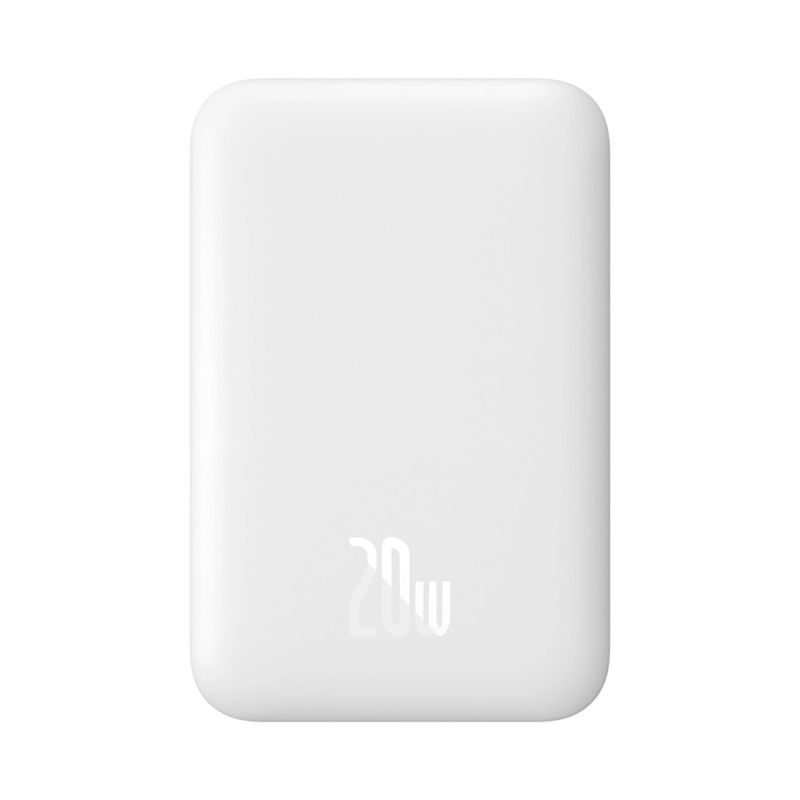 2. Powerbank Baseus Magnetic Mini Air PPCXM06A 6000mAh 20W z kablem Simple Series USB-C - biały