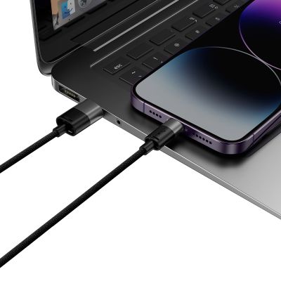 8. Kabel 3w1 USB - micro USB / Lightning / USB C 3.5A 1.2m Baseus StarSpeed - czarny