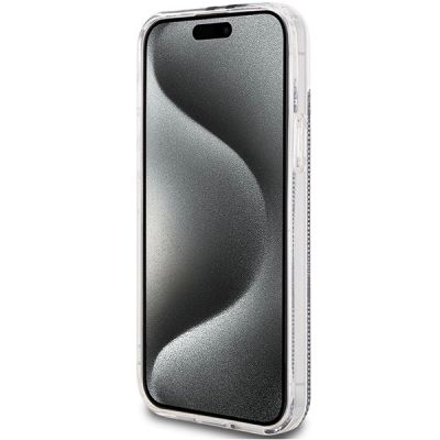 5. Etui Guess IML 4G Gold Stripe na iPhone 15 Plus / 14 Plus - czarne