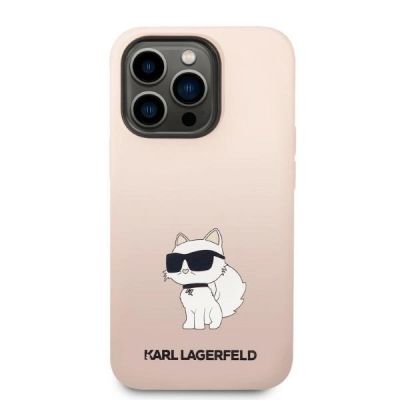 3. Etui Karl Lagerfeld Silicone Choupette na iPhone 14 Pro - różowe