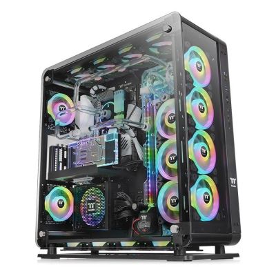 7. THERMALTAKE CORE P8 BLACK TEMPERED GLASS CA-1Q2-00M1WN-00