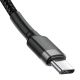 3. Kabel Baseus CATKLF-GG1 (USB typu C M - USB typu C M; 1m; kolor szaro-czarny)