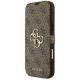 2. Etui Guess Book 4G Metal Logo na iPhone 17 Pro Max - brązowe