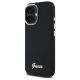 2. Etui Guess Silicone Script Metal Logo & Frame na iPhone 16 Plus - czarne