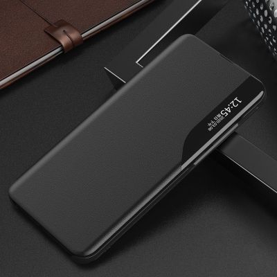 13. Eco Leather View Case etui do Samsung Galaxy S23+ z klapką podstawka niebieskie