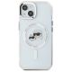 3. Etui Karl Lagerfeld IML Metal Karl&Choupette Head MagSafe na iPhone 14 - białe