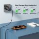 38. UNITEK ŁADOW. SIECIOWA 2X GAN 45W, 2XUSB-C PD 3.0, QC, CZARNA