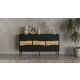 6. Komoda INSERTO 3D 143,5x40x80 czarny + LED